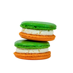 Macaron Delights: a visually stunning arrangement of delectable macarons, artfully stacked, revealing an array of colors.
