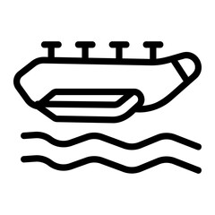 banana boat Line Icon