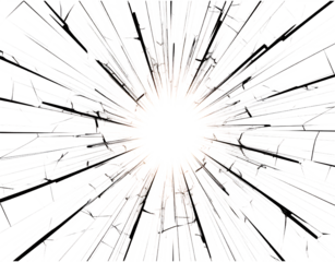 Black hole explosion abstract art isolated on transparent background