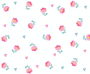Modern cute floral art deco seamless pattern. Vector damask illustration with leaves. Decorative botanical background