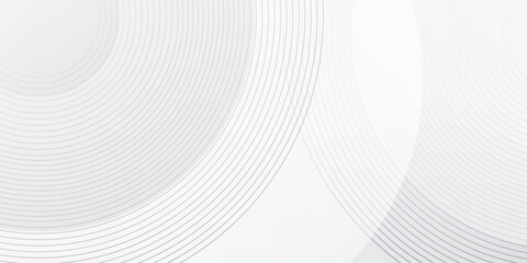 Naklejka premium White and grey geometric abstract background overlap layer on bright space with lines effect. Vector art modern concept backdrop decoration, presentation, banner.