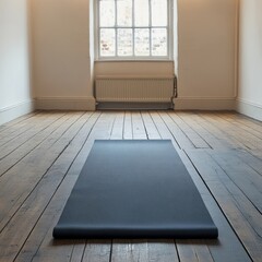 Minimalist Yoga Mat in a Bright Studio