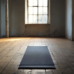 Minimalist Yoga Mat in a Bright Studio