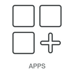 Fototapeta premium Apps Simple Style Design Outline Symbol Illustration