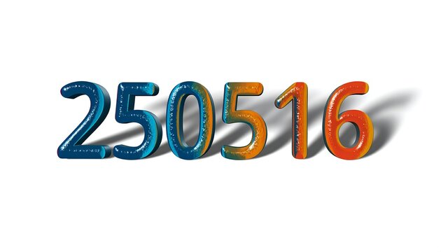 Colorful Number Sequence, White Background