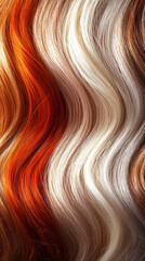 Fototapeta premium Vibrant Hair Color Swatches for Salon Professionals,up by Nha Vu