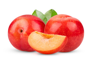 cherry plums isolated on transparent png (Image from camera)