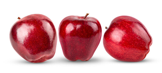 red apple isolated on transparent png ( Image from camera)
