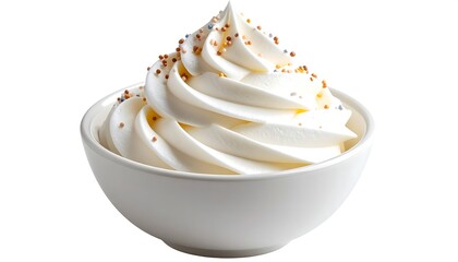 Creamy Dessert in Bowl, Swirled, Sprinkles