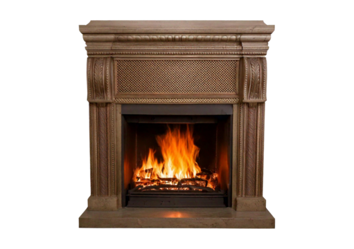 fireplaces isolated on transparent or white background - Powered by Adobe