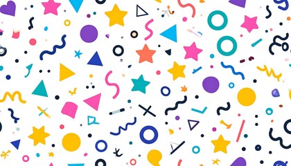 Colorful Geometric Shapes Pattern Background
