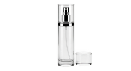 Premium Clear Glass Airless Pump Bottle for Skincare and Cosmetics Packaging and Beauty Product Formulation