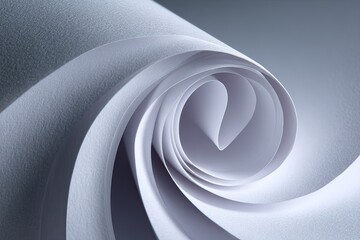 Fototapeta premium Abstract close-up of rolled white paper