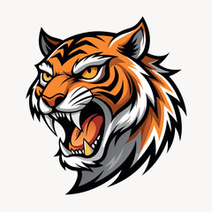 Fototapeta premium Ferocious Tiger Head Design