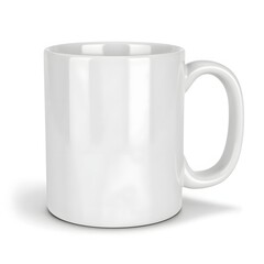 11 oz White Coffee Mug Mockup - Isolated