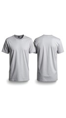 Gray T-Shirt Mockup Front and Back Views