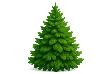 Obraz premium Realistic 3d rendering of a vibrant green christmas tree isolated on a transparent background, perfect for festive designs