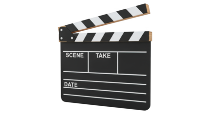 Classic Hollywood Clapperboard for Film Production and Entertainment Scenes