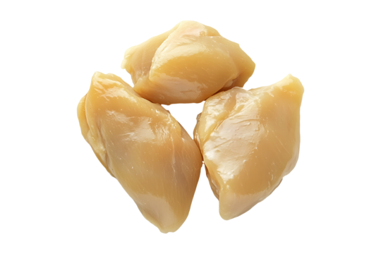 Raw Chicken Breast Meat Fillet Isolated on a Transparent Background