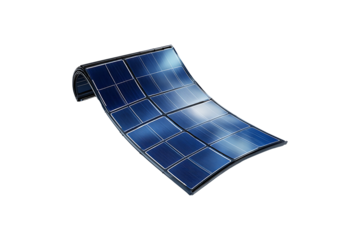 Renewable Energy Photovoltaic Sheet Isolated on a Transparent Background