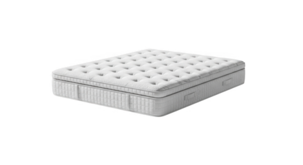 Luxurious plush white mattress with detailed quilted surface for ultimate comfort and support