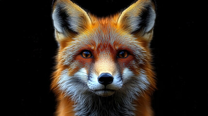 Intense Close-Up of a Fox's Golden Eyes,up by Nha Vu