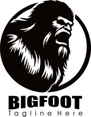 Sasquatch Bigfoot icon Yeti Icon. Sasquatch vector illustration, bigfoot silhouette vector illustration and Big foot Bigfoot logo design Yeti logo design