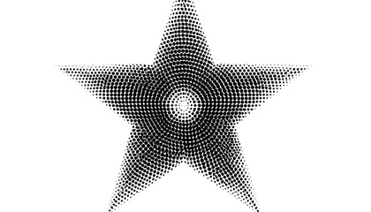 Halftone Star Pattern, Digital Art