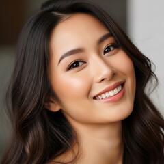 Obraz premium Beautiful woman smiling