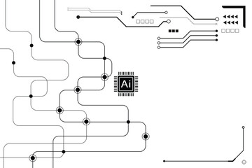 Abstract futuristic circuit board Illustration, Circuit board with 