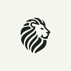 Minimalist lion logo for sale.