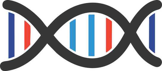 DNA Strand Graphic Illustration on White Background helix genetic code biology science