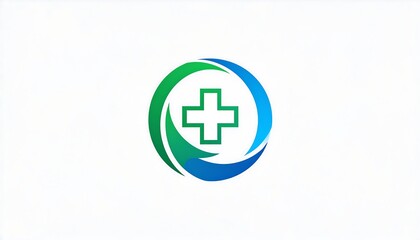 Obraz premium Medical Cross Logo Design, White Background