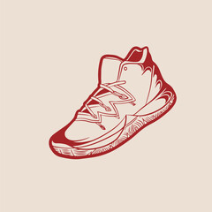 Sneaker shoes . Concept. Flat design. Vector illustration. Sneakers in flat style. Sneakers side view. Fashion sneakers.	