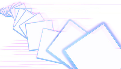 Suite de forme g&eacute;om&eacute;trique &agrave; contour en d&eacute;grader ambiance n&eacute;on.