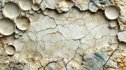 Cracked Stone and Concrete Wall Texture Background ,up by Nha Vu