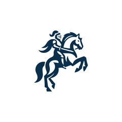 Knight on horse logo