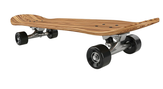 Stylish Wooden Cruiser Skateboard with Durable Wheels and Trucks for Smooth Riding and Tricks on Pavement or Parks