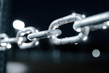 Naklejka premium Glowing chain link