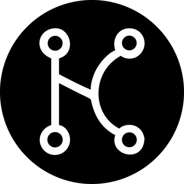 Stylized git commit icon representing version control and code changes