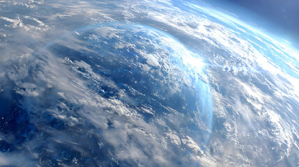 Fototapeta premium Earth from Space: A Celestial View