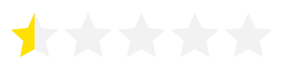 星評価アイコン（ベクター）0.5／5点