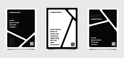 Simple comic layout for poster design in black and white color