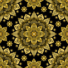 golden floral background