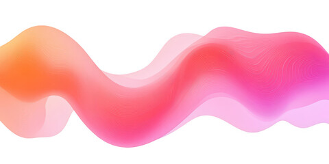 Fototapeta premium Abstract Gradient Wave Flowing Across Black Background With Subtle Lines smooth isolated on a transparent background