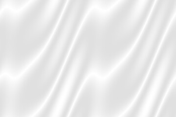 Obraz premium Abstract smooth elegant white silk fabric texture with soft flowing satin waves background.
