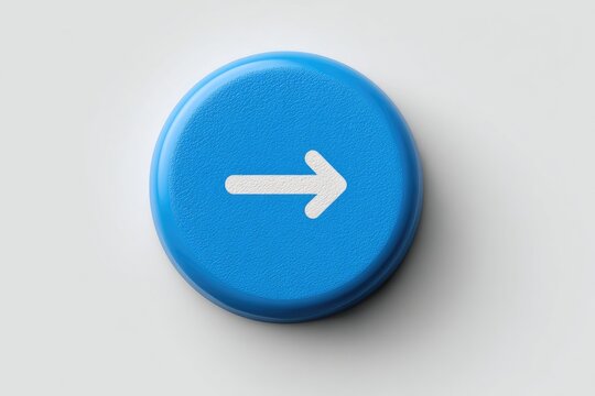 A light-blue circular button features a white right arrow