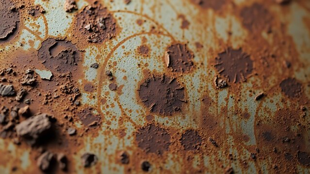 A close-up of rusted metal, showcasing weathered textures under directional lighting for an industrial feel.
