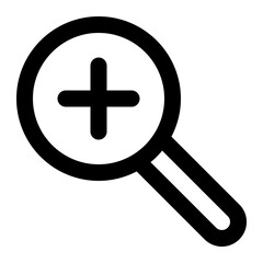 Fototapeta premium zoom in icon for illustration