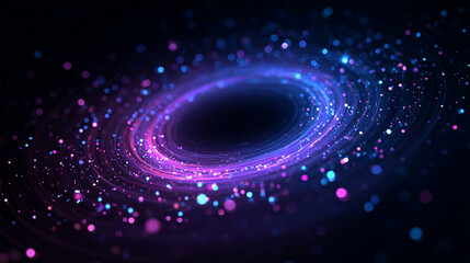 宇宙空間に渦巻くカラフルな光